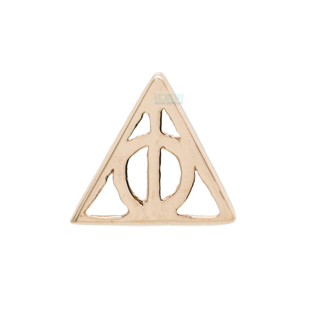 threadless: "Deathly Hallows" Pin in Gold