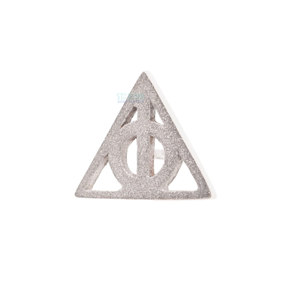 threadless "Deathly Hallows" Sandblasted Pin in Gold