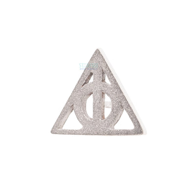 threadless: "Deathly Hallows" Sandblasted Pin in Gold