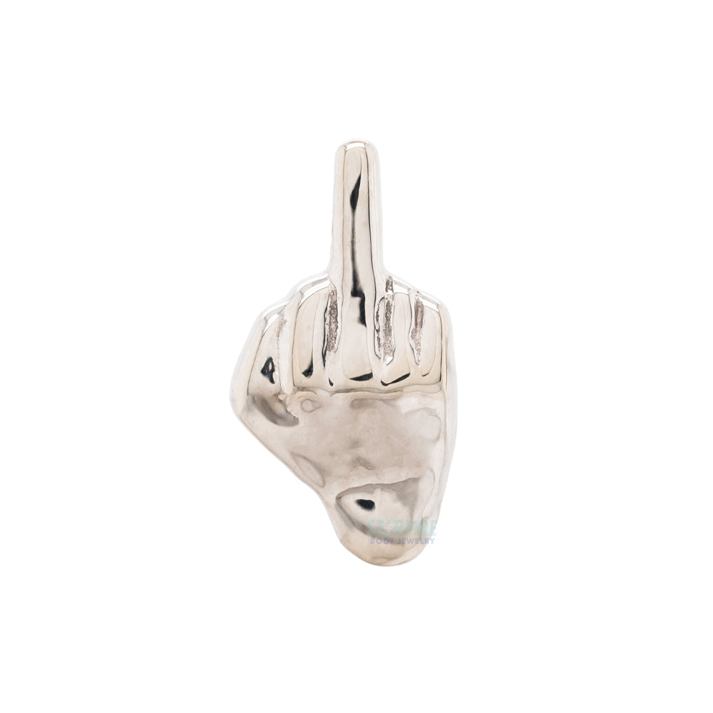 "The Majeure" (middle finger) Threaded End in Gold & Platinum