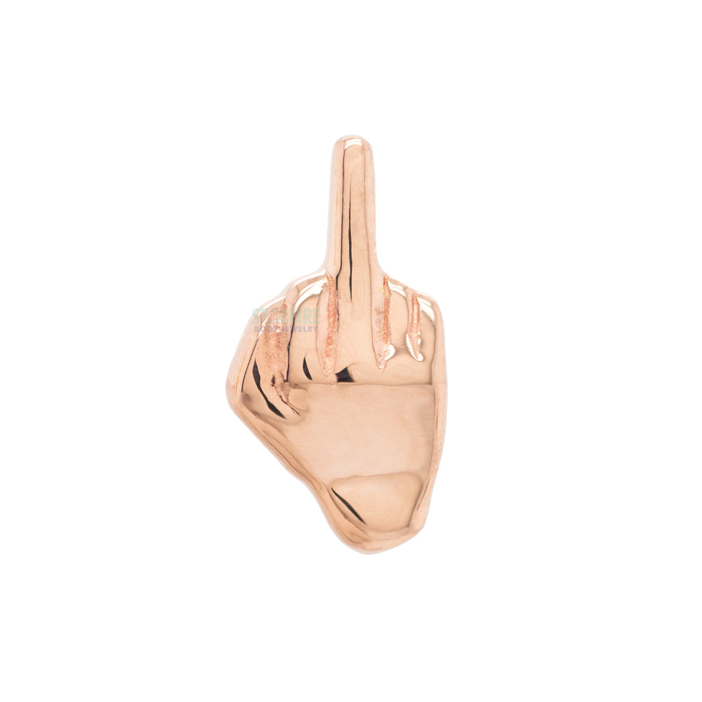 threadless: "The Majeure" (middle finger) Pin in Gold & Platinum