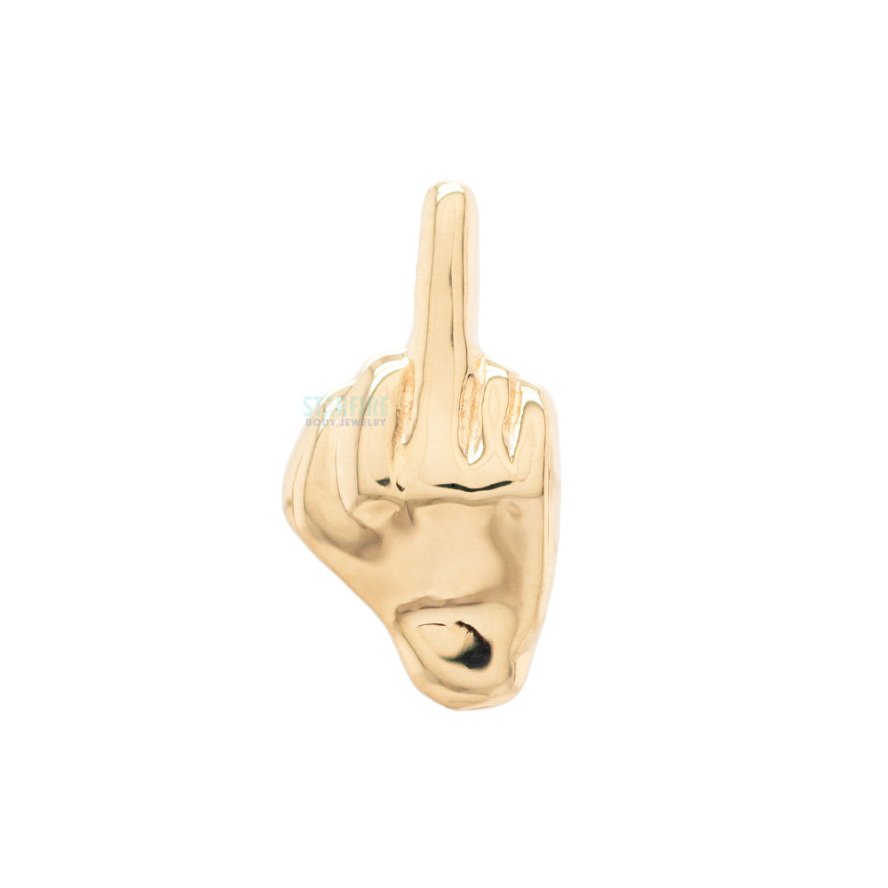 threadless: "The Majeure" (middle finger) Pin in Gold