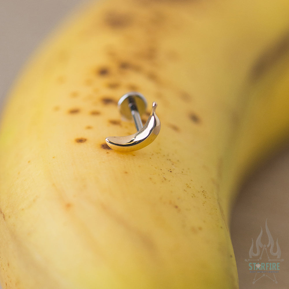 Banana Threaded End in Gold