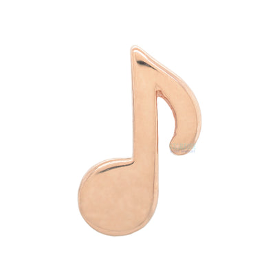 Music Note Threaded End in Gold