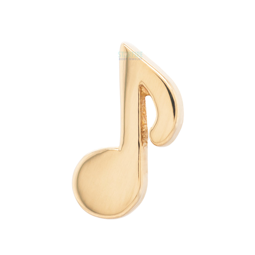 Music Note Threaded End in Gold