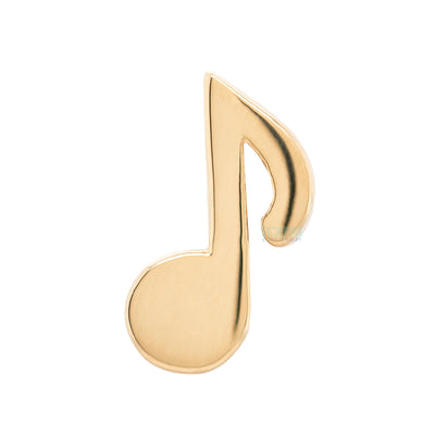 Music Note Threaded End in Gold