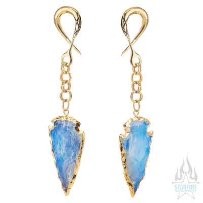 Crossovers with Gold Plated Opalite Arrowhead Weights