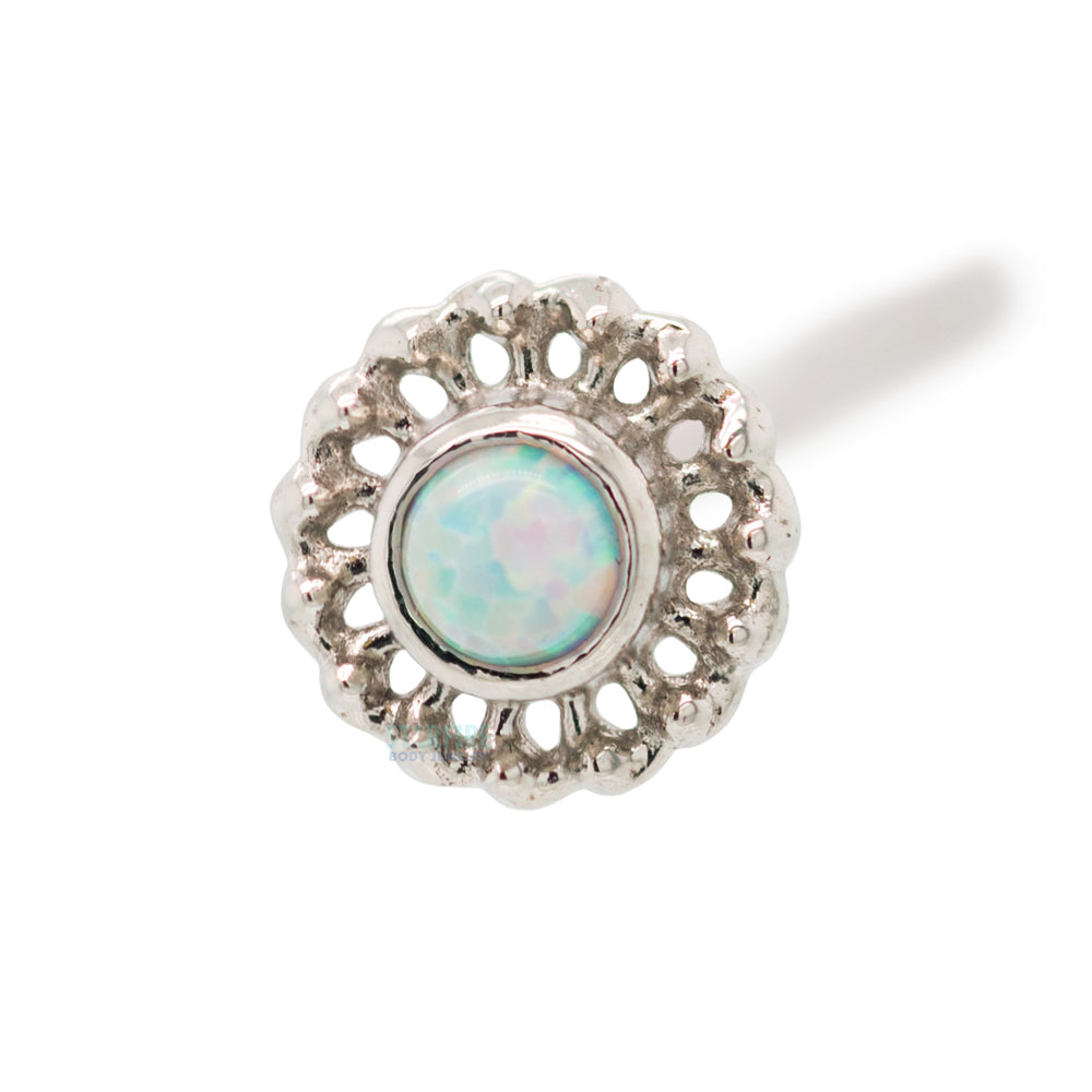 "Virtue" Nostril Screw in Gold with Opal