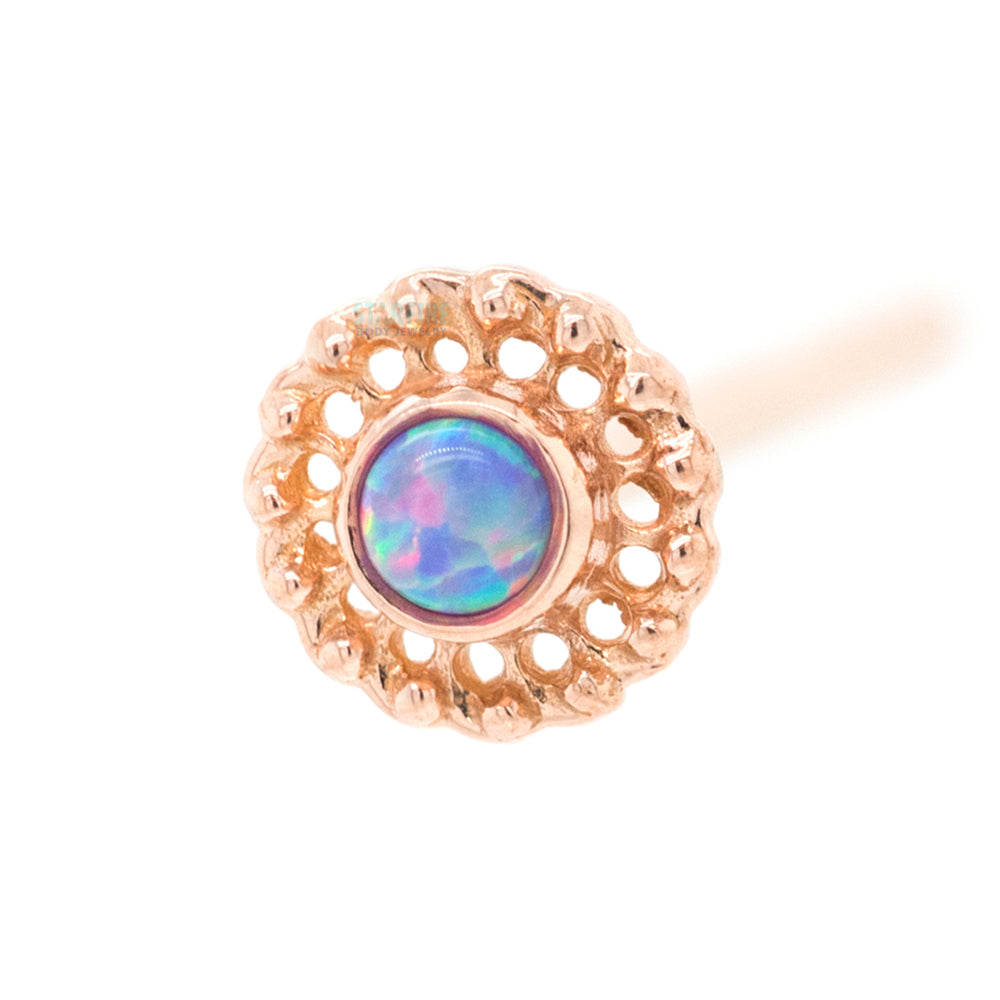 "Virtue" Nostril Screw in Gold with Opal