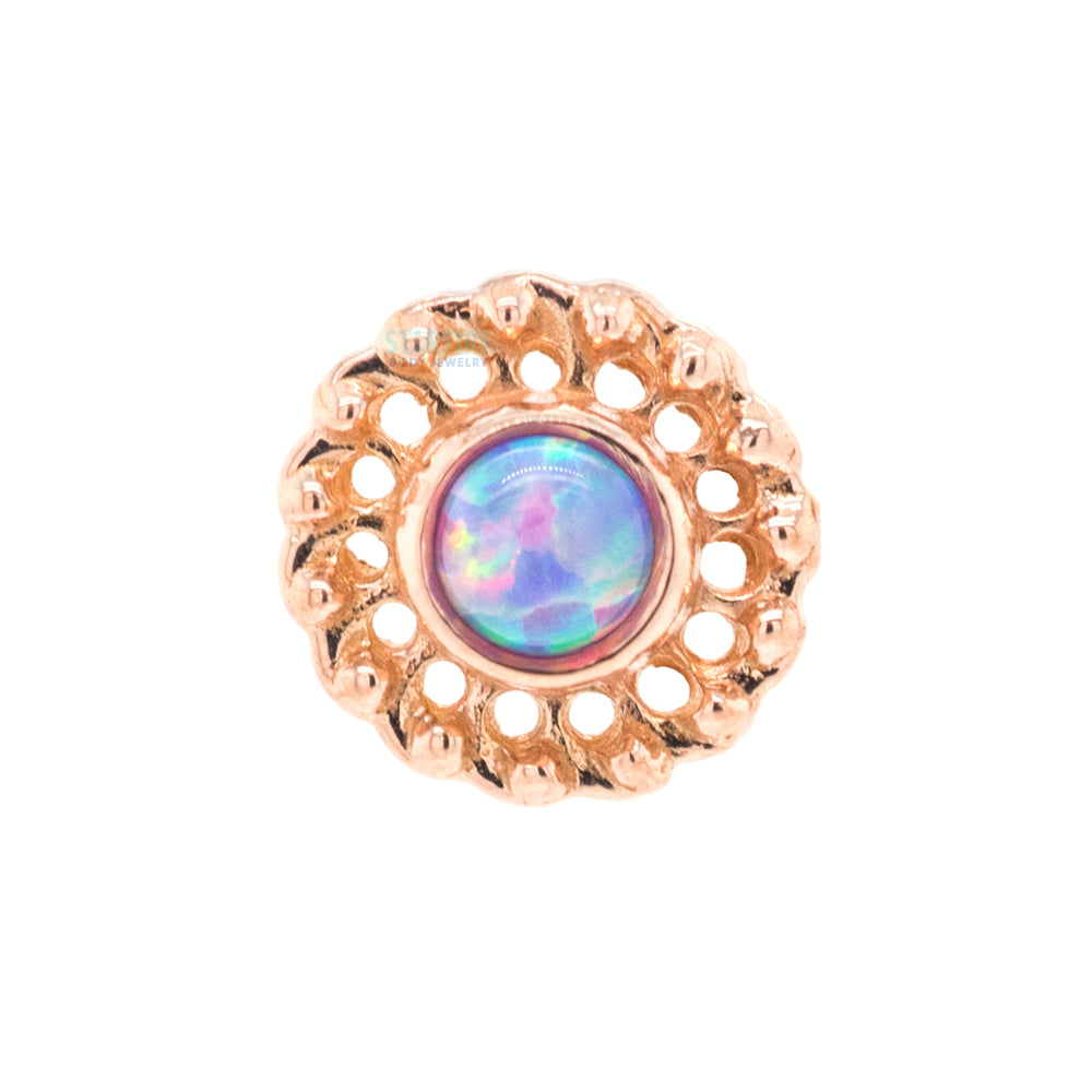 "Virtue" Nostril Screw in Gold with Opal