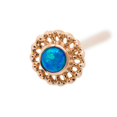 "Virtue" Nostril Screw in Gold with Opal