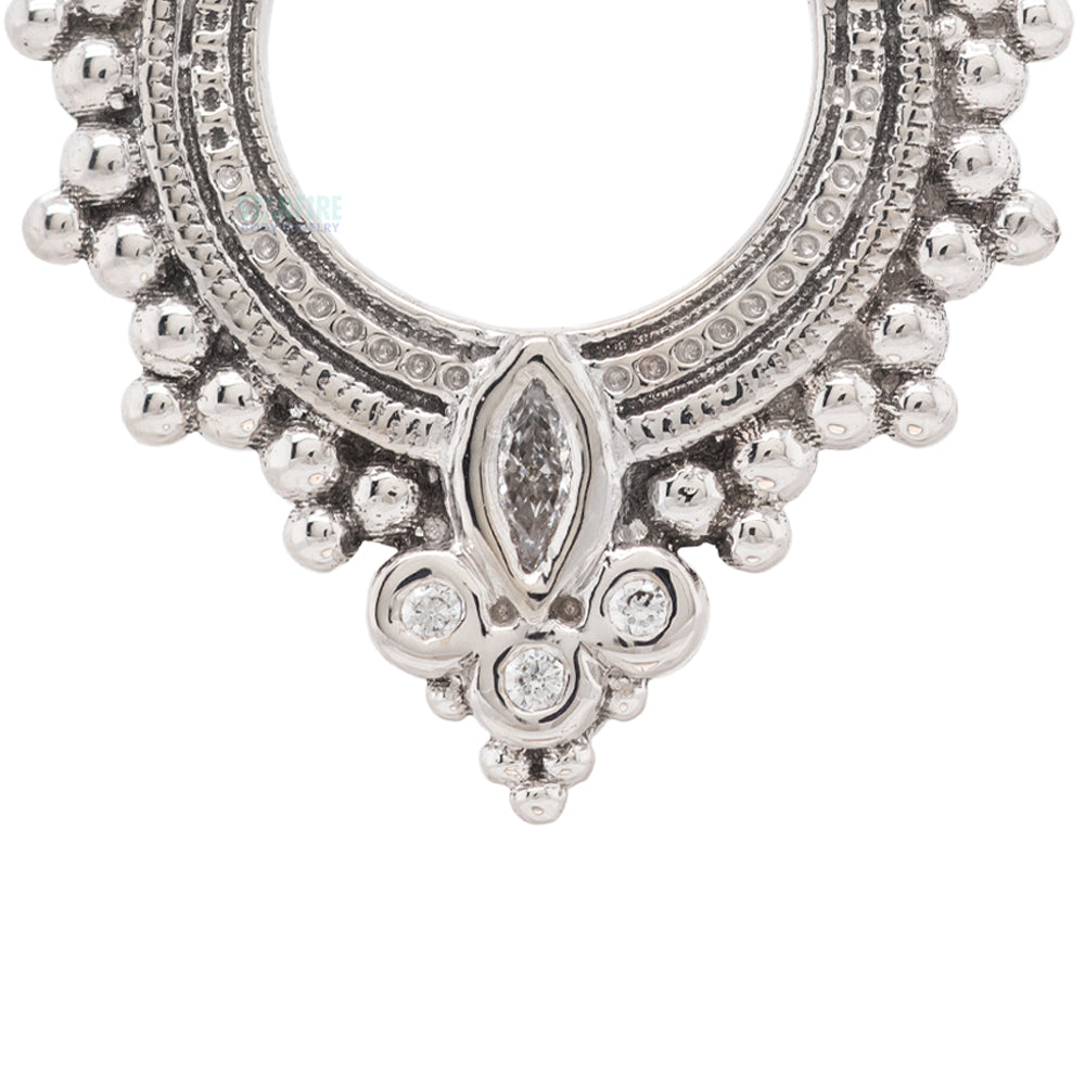"Andromeda" Hinge Ring in Gold & Platinum with White CZ's