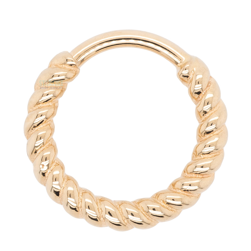 "Desiree" Braided Seam Ring in Gold & Platinum