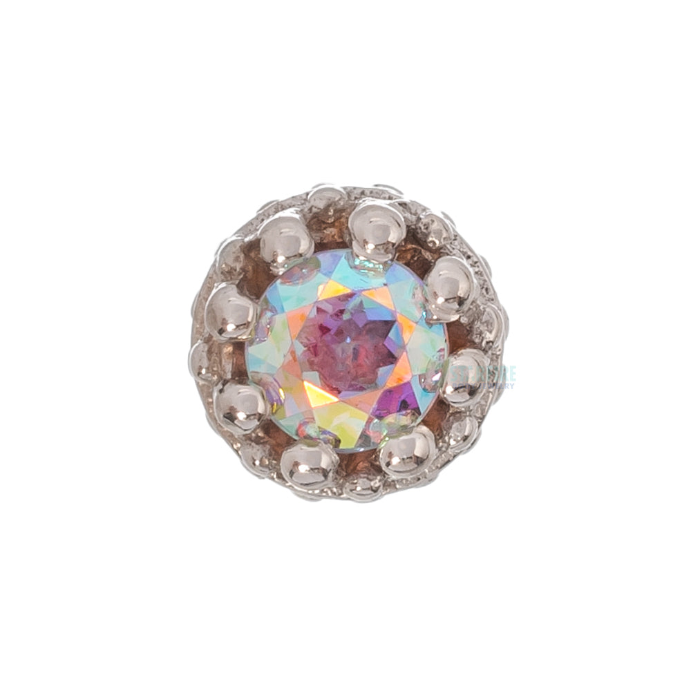 Crown Prong Nostril Screw in Gold with Mercury Mist Topaz