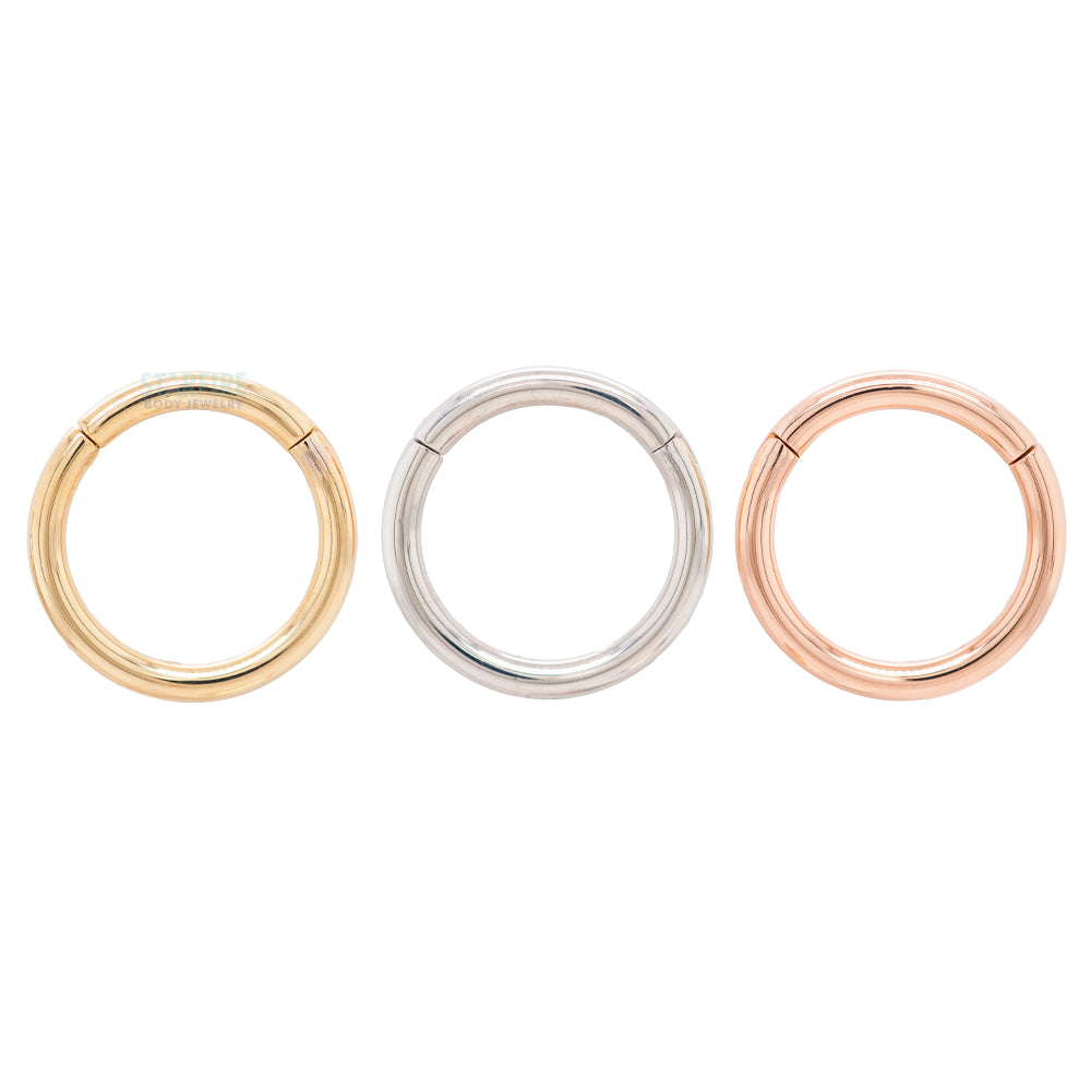 Basic (Snap) Hinge Ring in Gold & Platinum