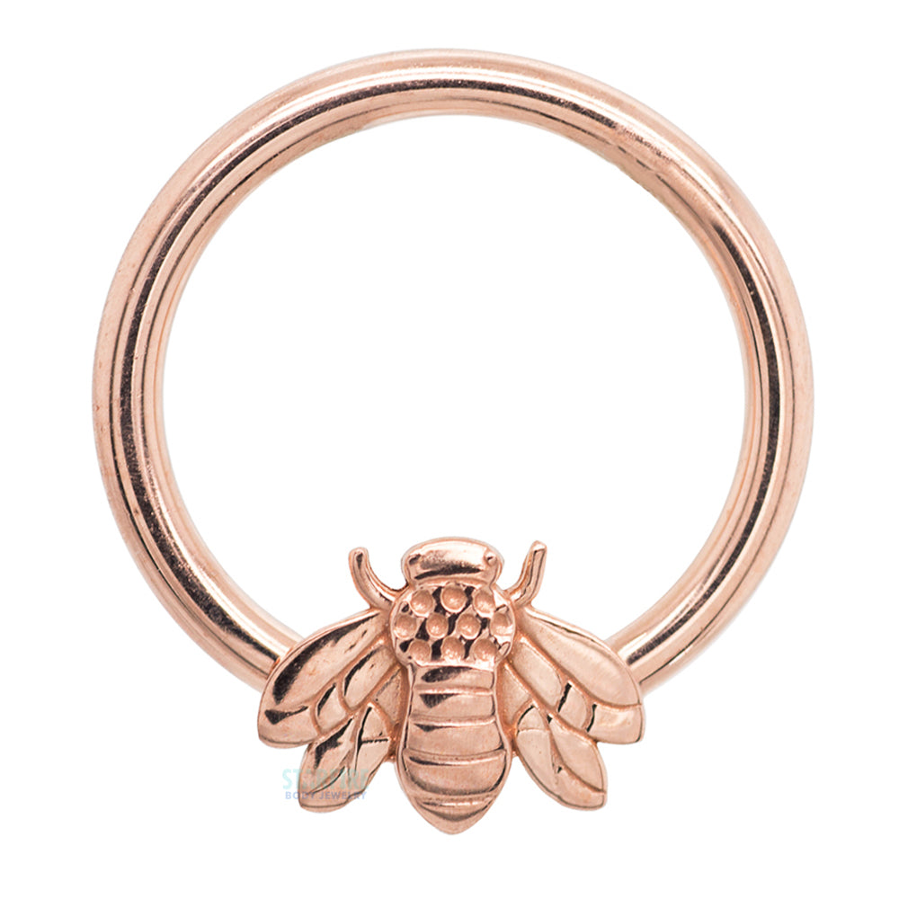 Bee Gold Captive Bead Ring (CBR)