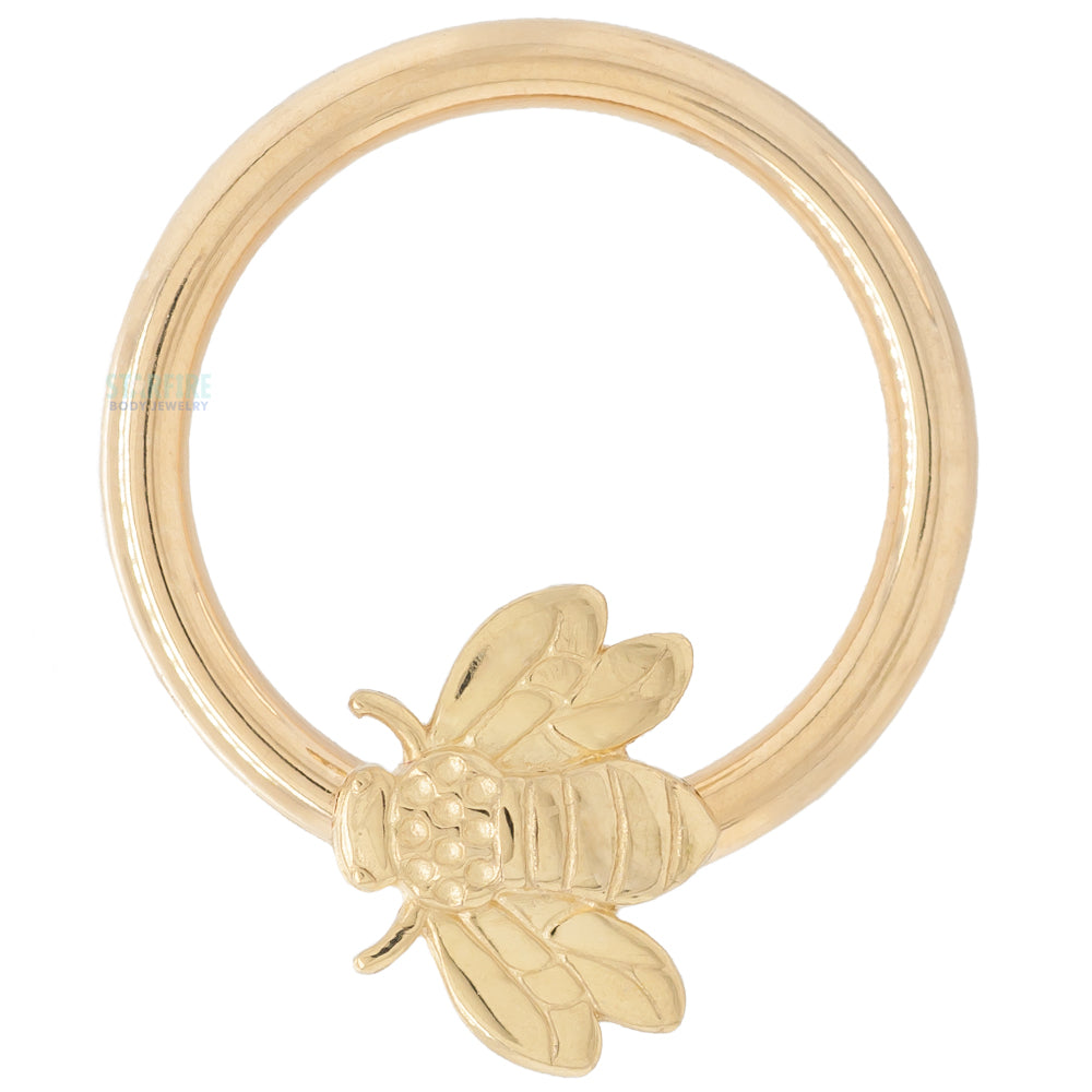 Bee Gold Captive Bead Ring (CBR)