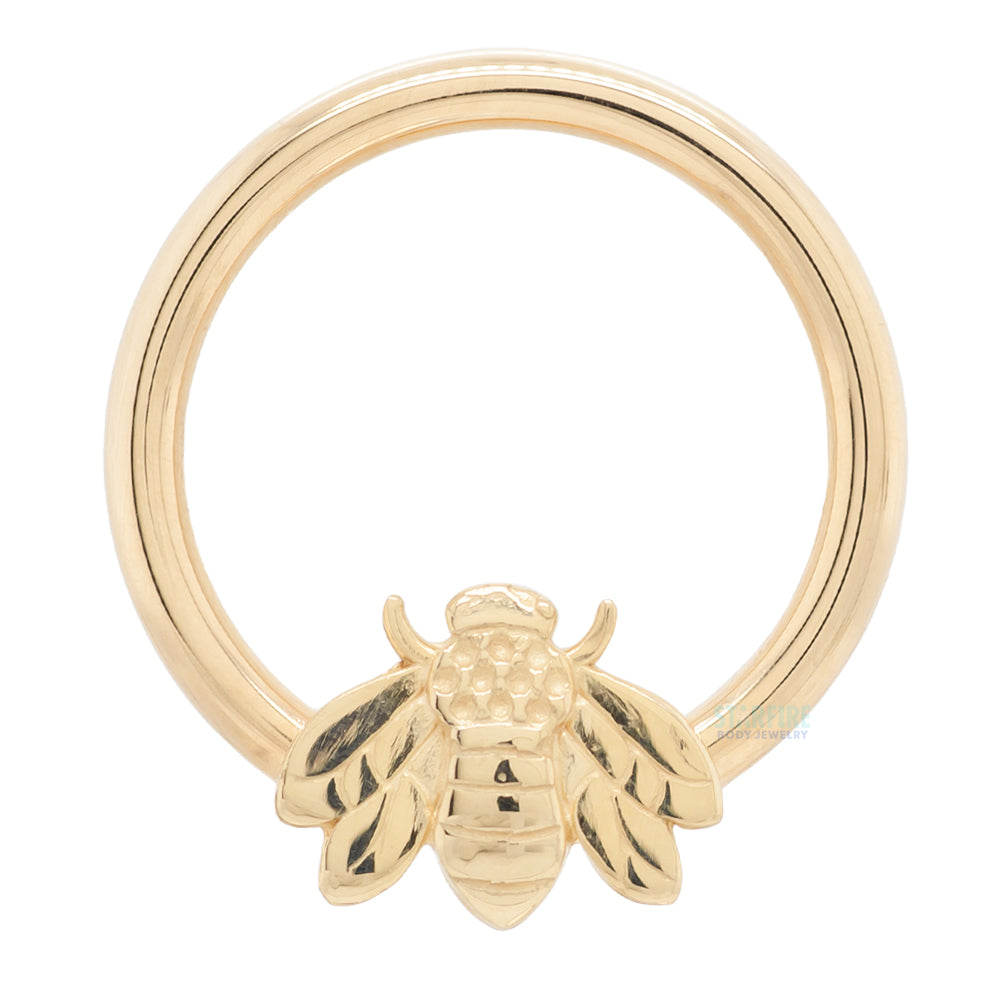 Bee Gold Captive Bead Ring (CBR)
