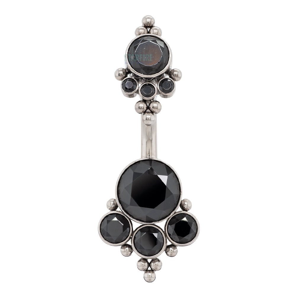 4HN 'Haute Couture' Faceted Gem Navel Curve
