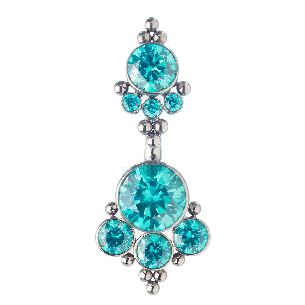 4HN 'Haute Couture' Faceted Gem Navel Curve