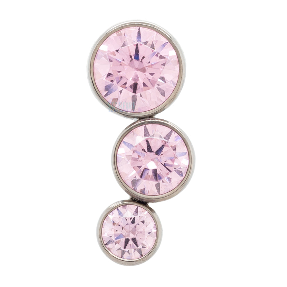3-T B 'Bijoux' Faceted Gem Bezel Cluster on Flatback