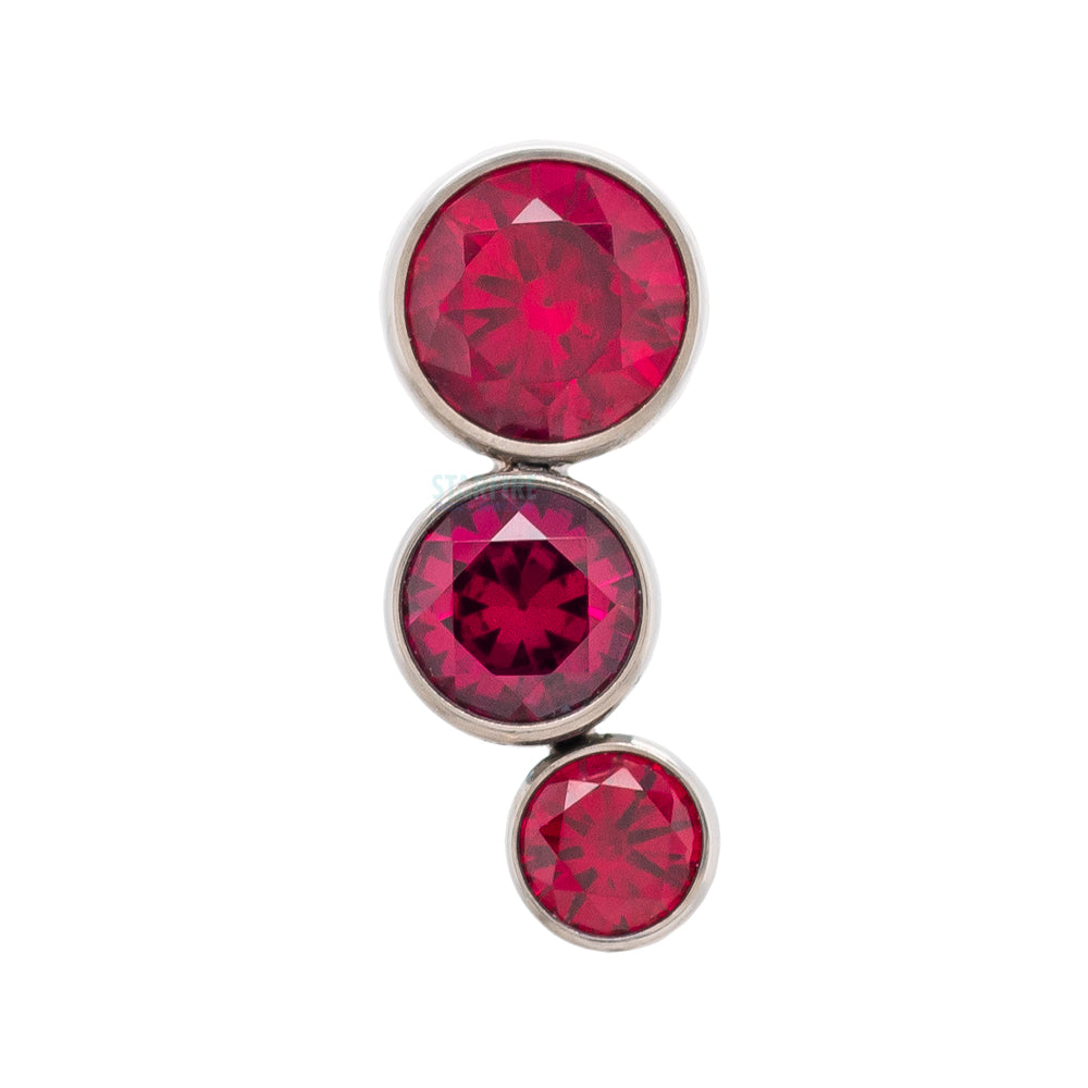 3-T B 'Bijoux' Faceted Gem Bezel Cluster on Flatback
