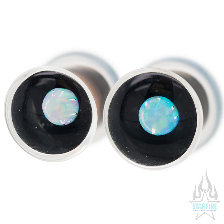 Circle Opal in Glass Plugs