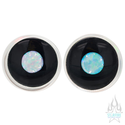 Circle Opal in Glass Plugs