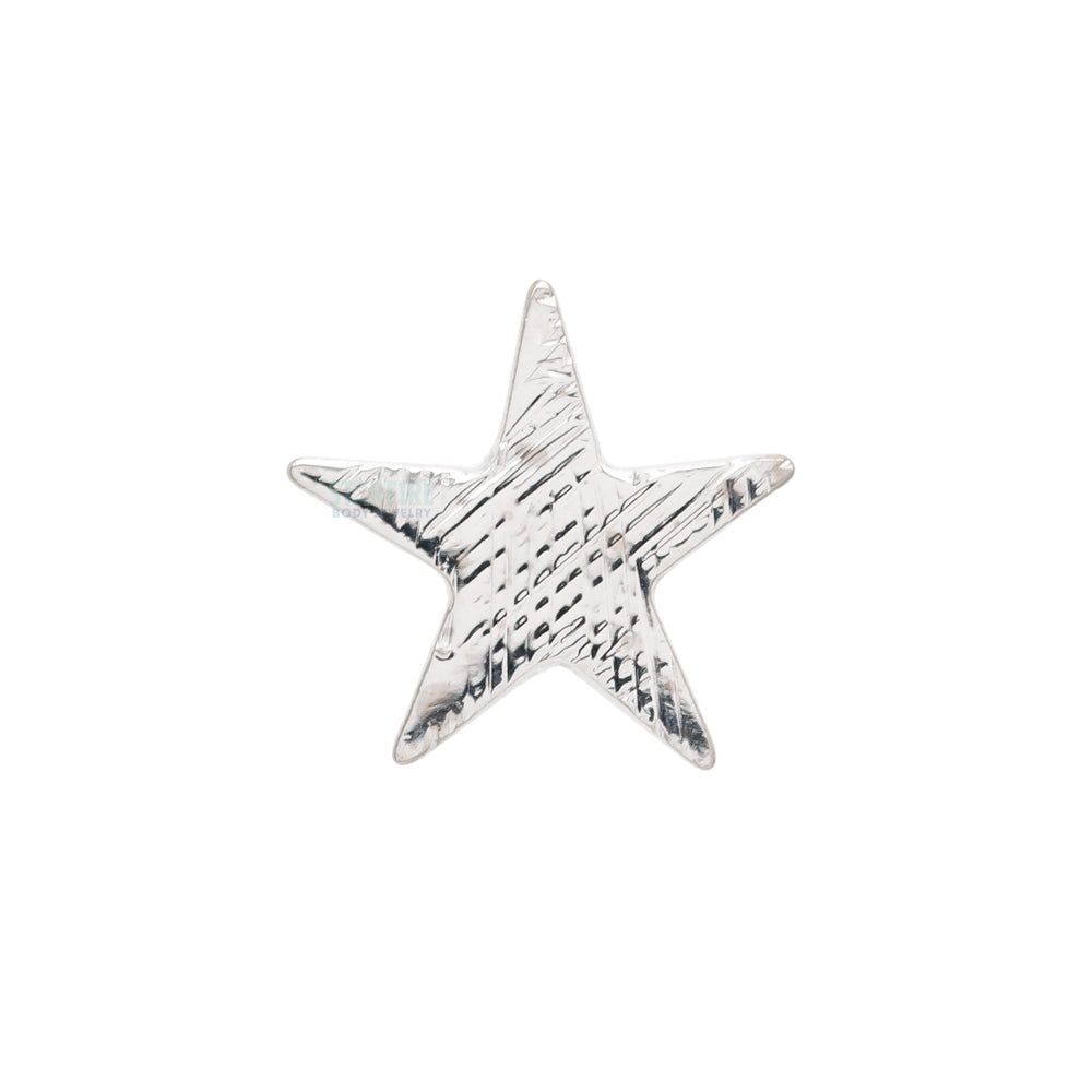 Flat Star Threaded End FLORENTINE FINISH in Gold