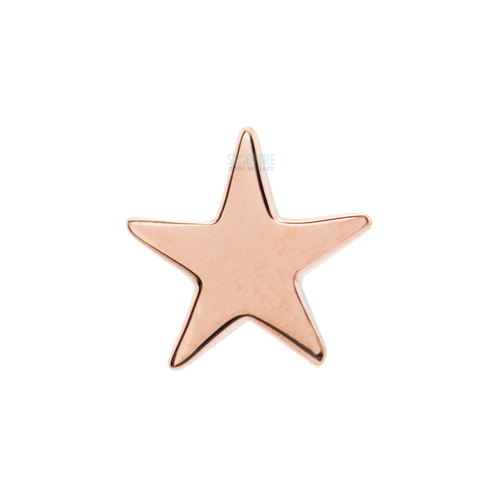 Flat Star Threaded End in Gold