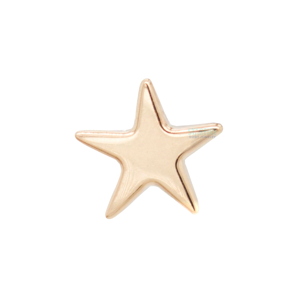 Flat Star Threaded End in Gold