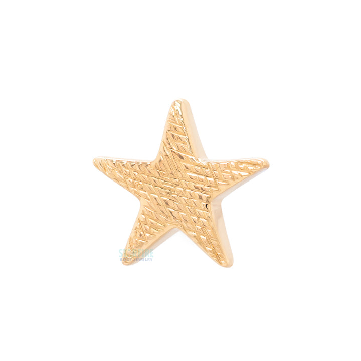 threadless: Flat Star FLORENTINE FINISH Pin in Gold