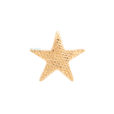 threadless: Flat Star FLORENTINE FINISH Pin in Gold