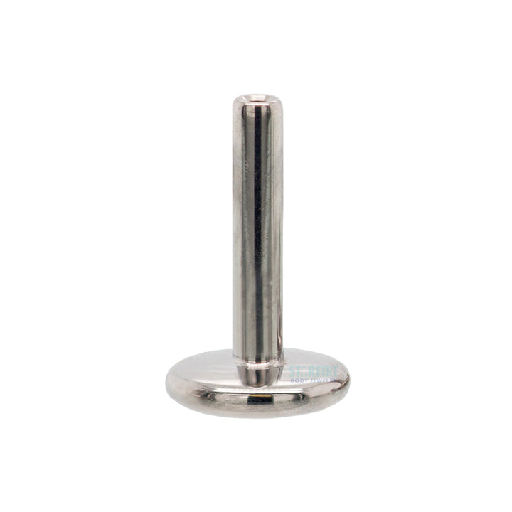 threadless: Titanium Flatback / Labret Post / Straight Barbell End with Fixed Disk