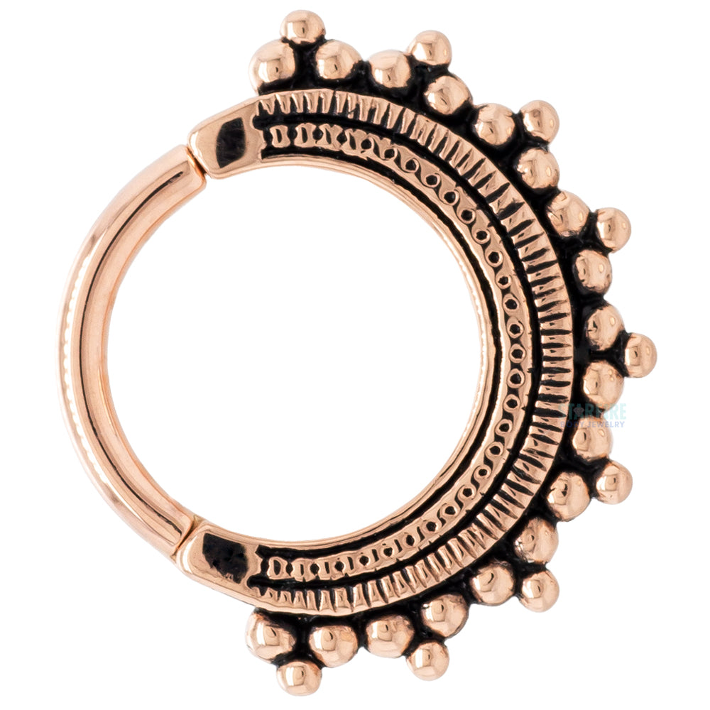 "Afghan" ( Antiqued Finish ) Hinge Ring in Gold & Platinum
