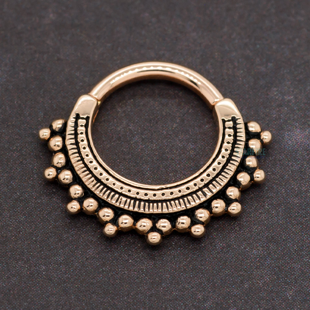 "Afghan" ( Antiqued Finish ) Hinge Ring in Gold
