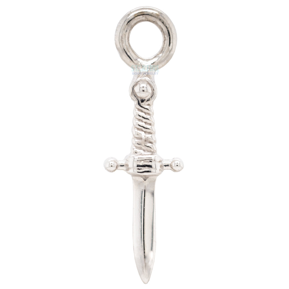 "Slasher Dagger" Charm in Gold & Platinum