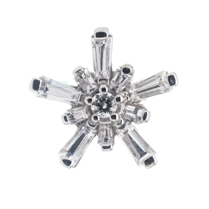"Mininova" & "Supernova" Threaded End in Gold & Platinum with White CZ's