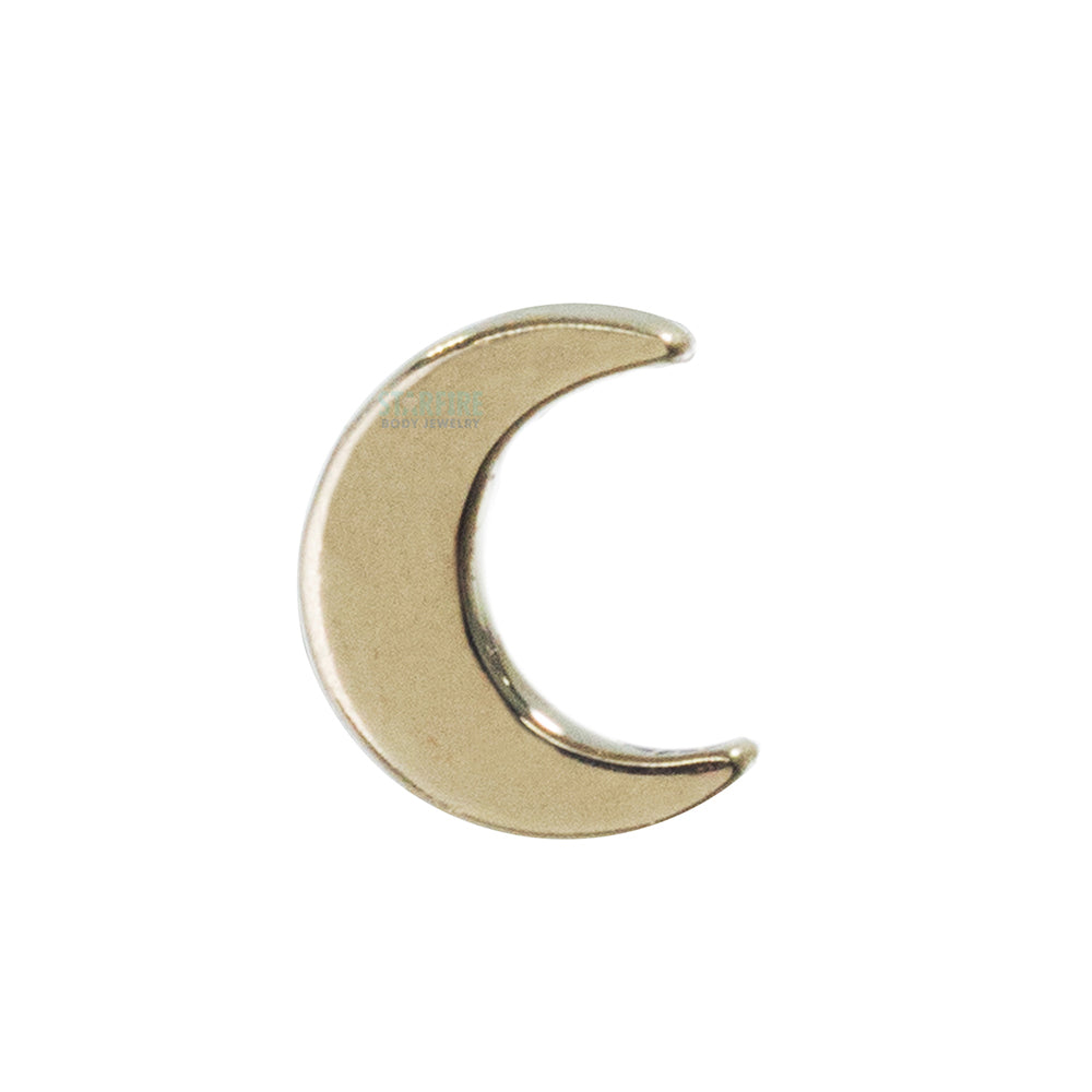 Crescent Moon Threaded End in Gold