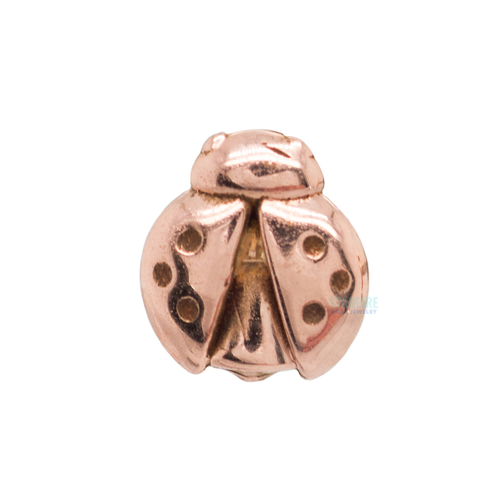LadyBug Threaded End in Gold