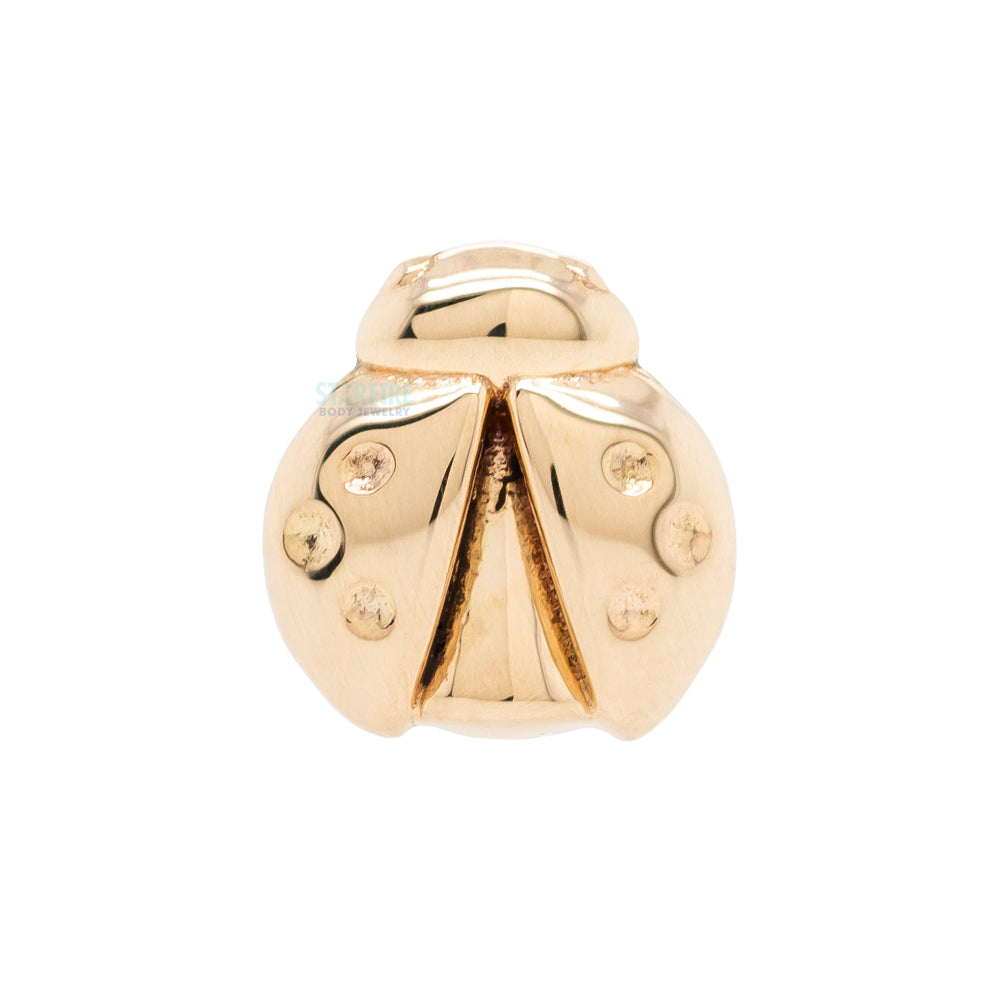 LadyBug Threaded End in Gold