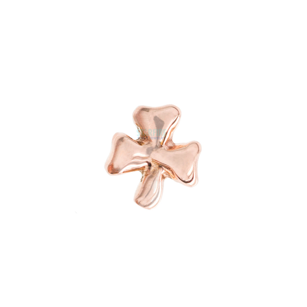 Shamrock Threaded End in Gold