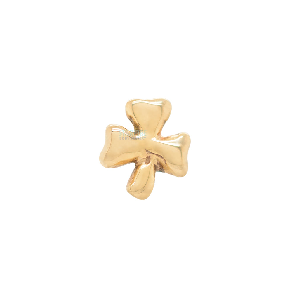 Shamrock Threaded End in Gold