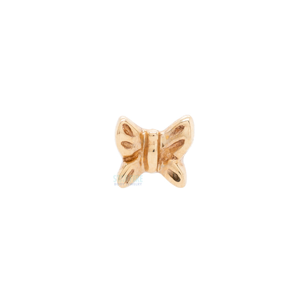 Butterfly Threaded End in Gold