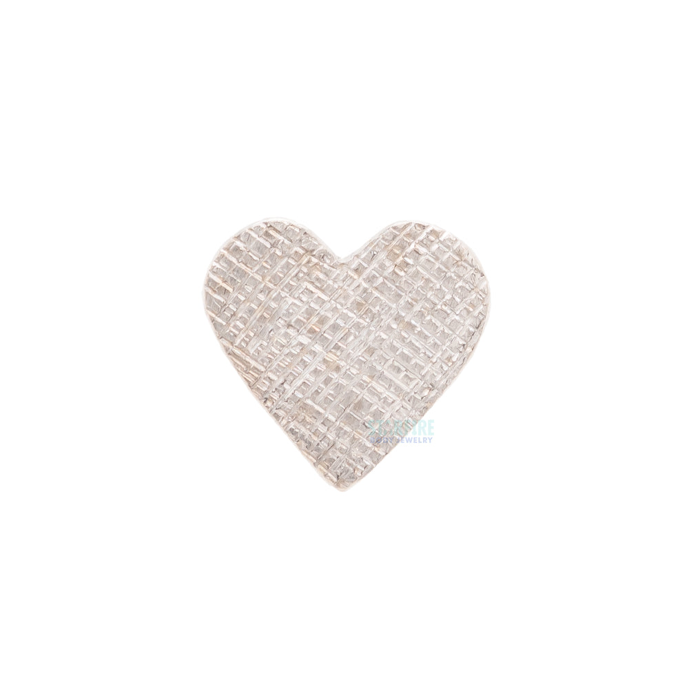 Flat Heart Threaded End FLORENTINE FINISH in Gold