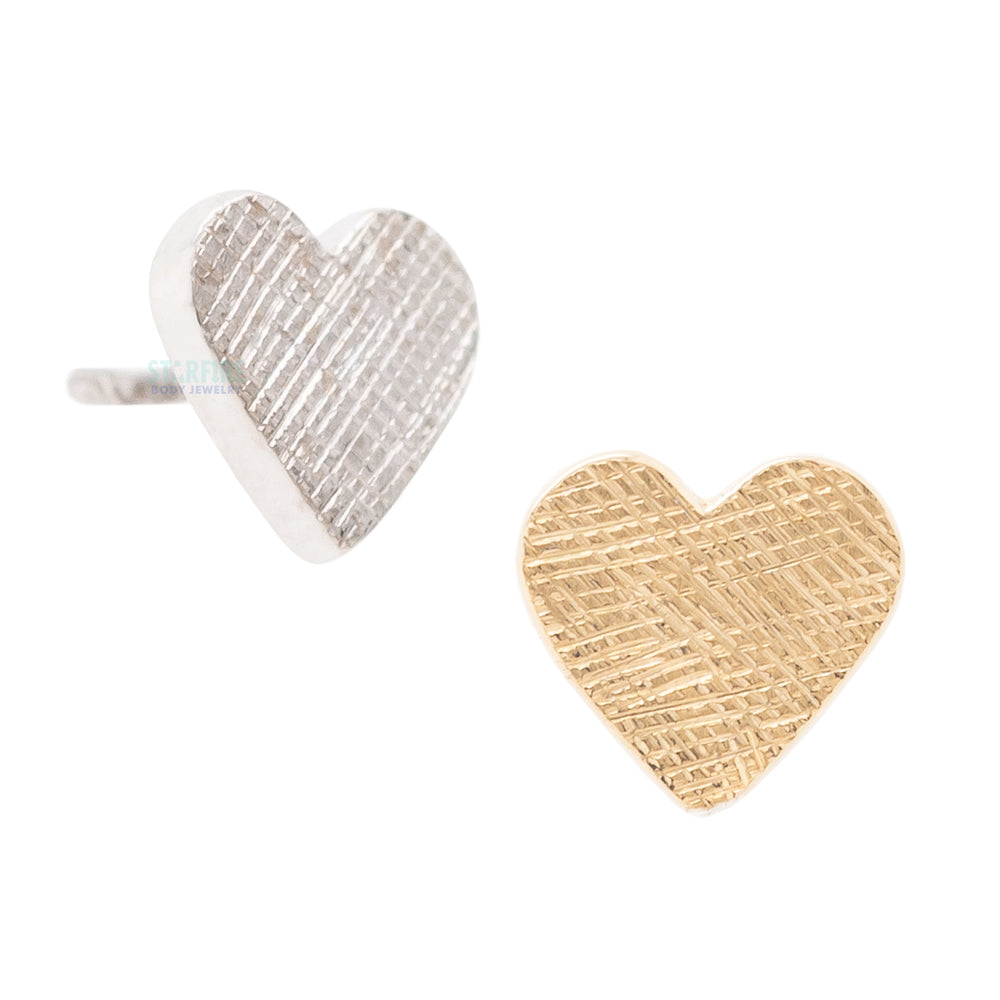 threadless: Flat Heart FLORENTINE FINISH Pin in Gold