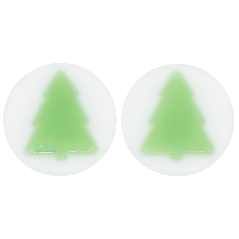 Christmas Tree - Glass Image Plugs