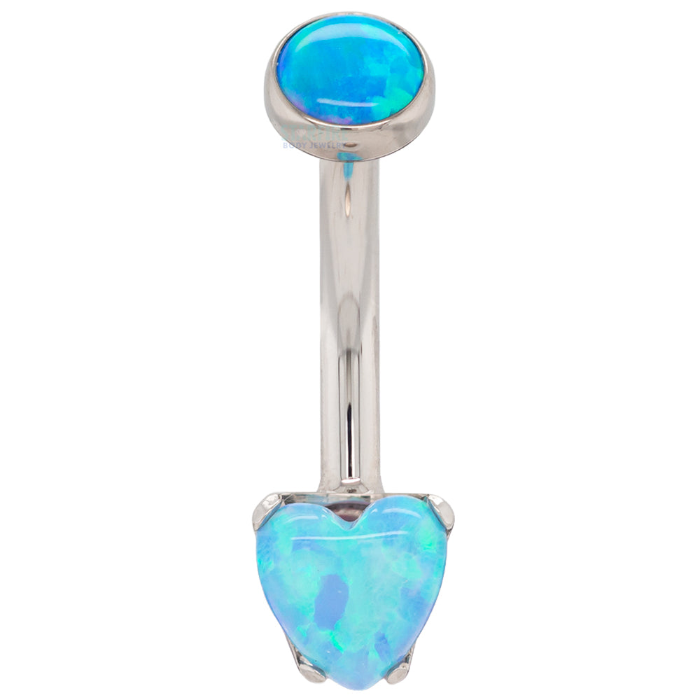 Heart-Cut Opal Cabochon Navel Curve