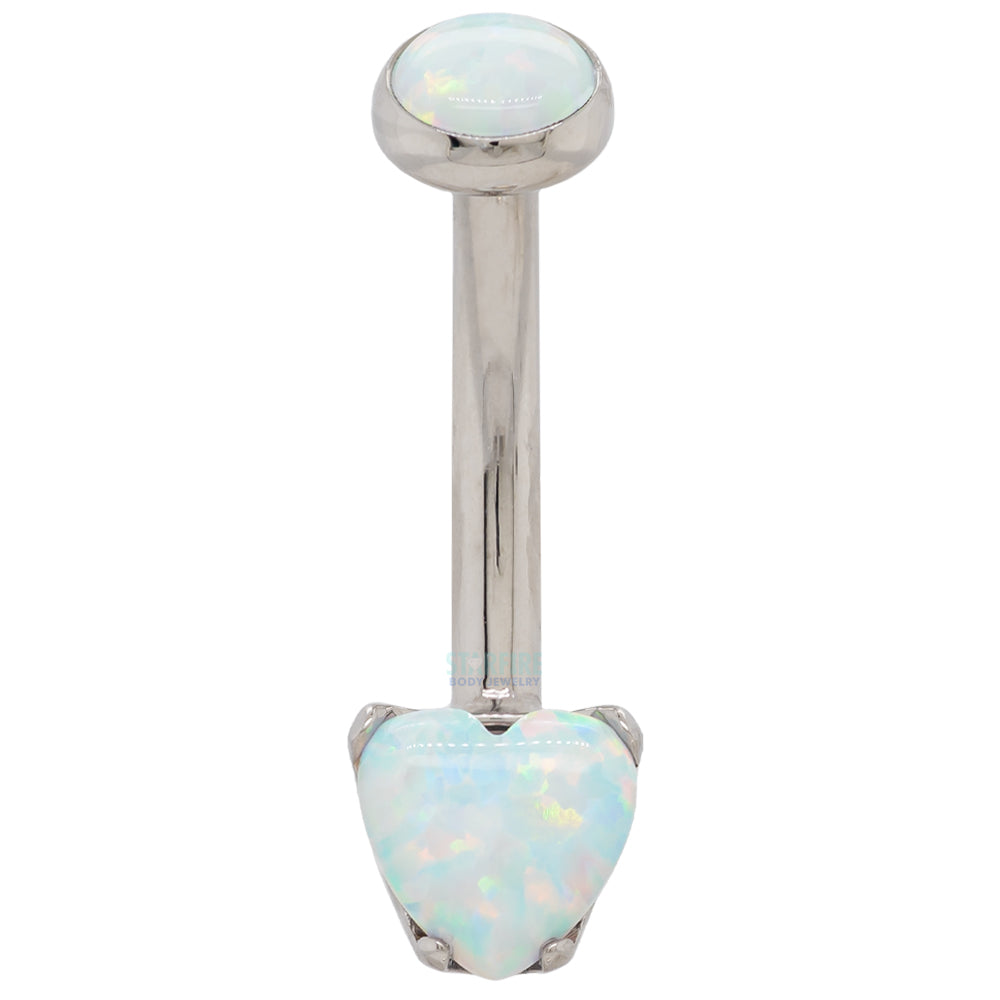 Heart-Cut Opal Cabochon Navel Curve