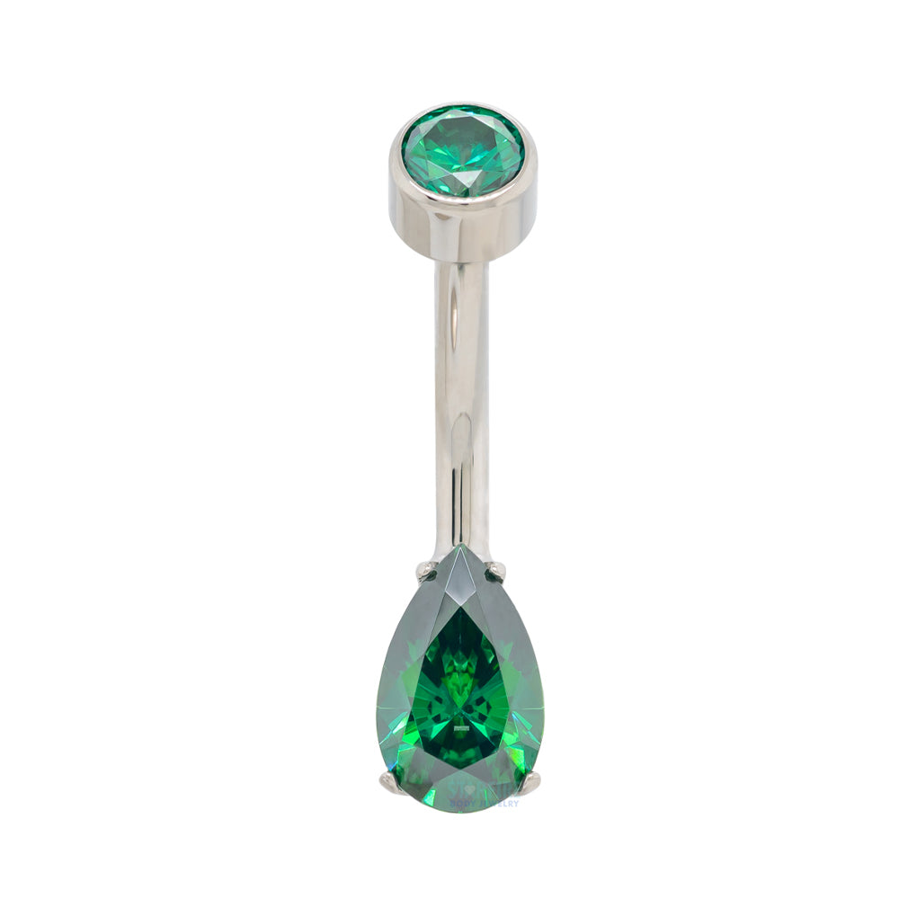 Anatometal Oval-Cut Brilliant Gem Navel Curve – Starfire Body